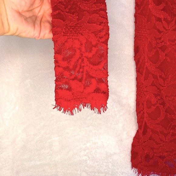 Beautiful holiday red lace dress. - Picture 8 of 9